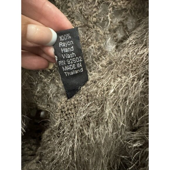 Sacred Threads Bohemian Brown Open Front Vest 100% Rayon Size M/L ( runs small) - Picture 7 of 11